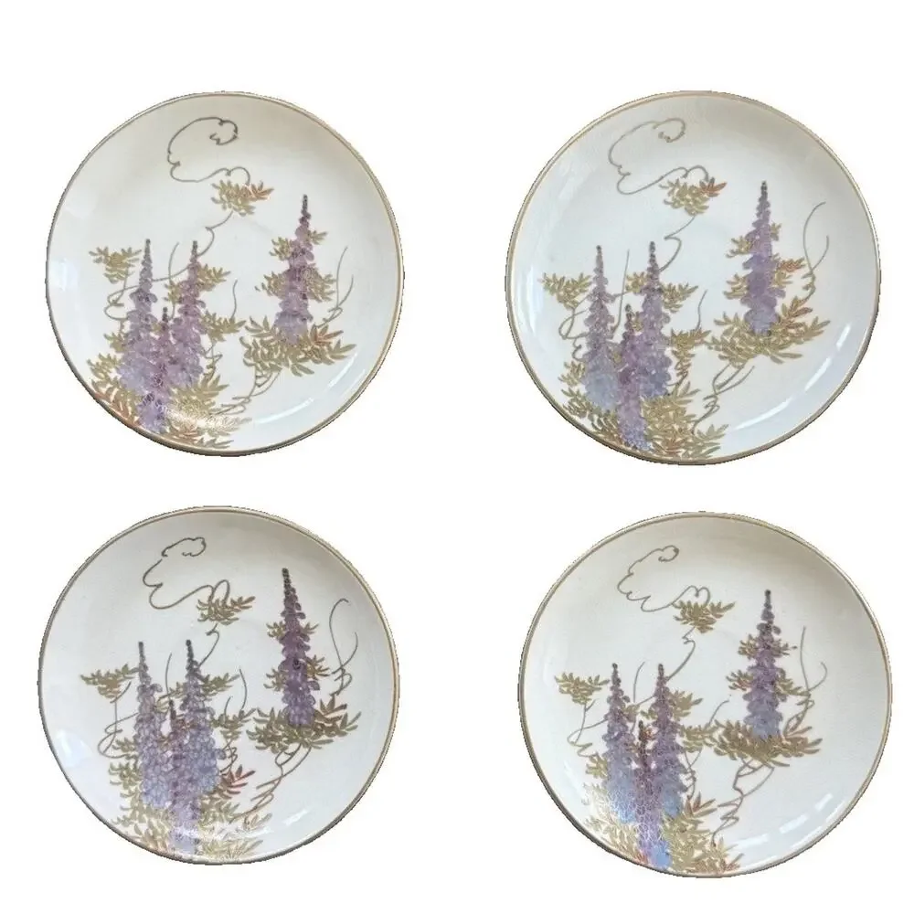 Koshida Teapot Cup Saucer Wisteria Gold Vintage Japanese